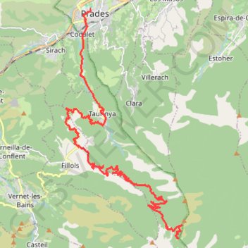 Trace GPS Prades - Refuge des Cortalets, itinéraire, parcours