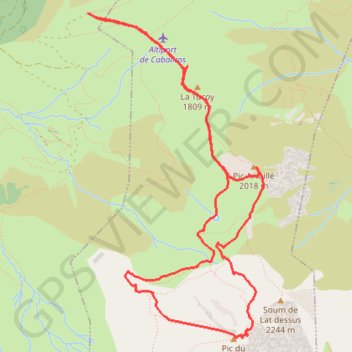 Trace GPS Pic du Cabaliros, itinéraire, parcours