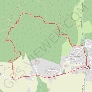 Trace GPS Saint Pons - Puy Bas, itinéraire, parcours