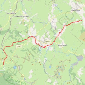 Trace GPS Tour des Monts d'Aubrac - Des Gentianes à Aubrac, itinéraire, parcours