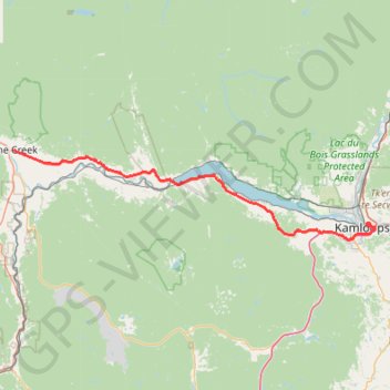 Trace GPS Cache Creek - Kamloops, itinéraire, parcours