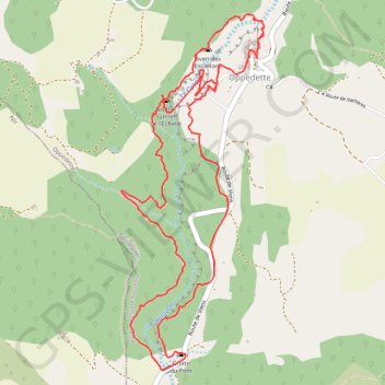 Trace GPS Tour des Gorges d'Oppedette, itinéraire, parcours