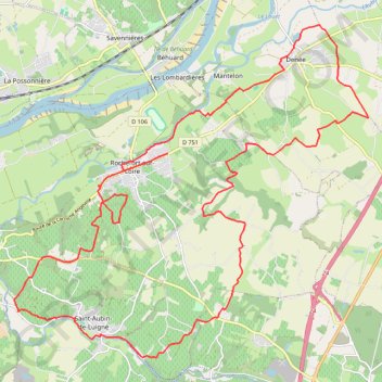 Trace GPS Randonnée des vendanges - Rochefort-sur-Loire, itinéraire, parcours