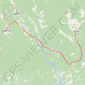 Trace GPS Cranbrook - Fernie, itinéraire, parcours