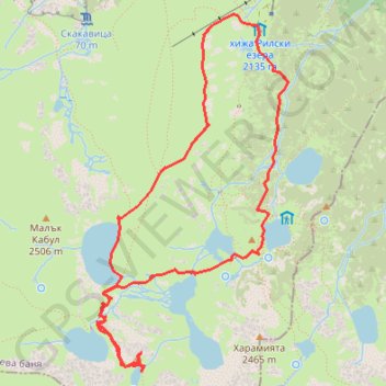 Trace GPS The Seven Rila Lakes Circuit (from/to top lift station (Rilski Ezera Hut), itinéraire, parcours