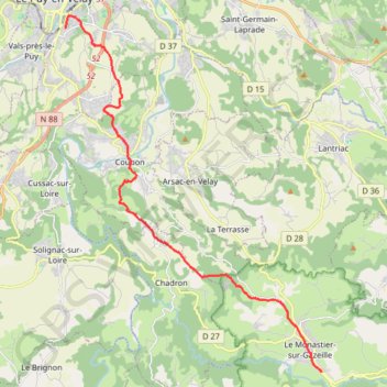 Trace GPS Chemin de Saint Régis Etape 1, itinéraire, parcours
