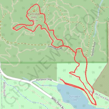 Trace GPS Durance Lake - Partridge Hills, itinéraire, parcours
