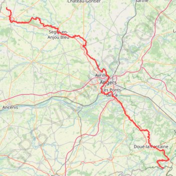 Trace GPS Voie-des-Plantagenets, itinéraire, parcours
