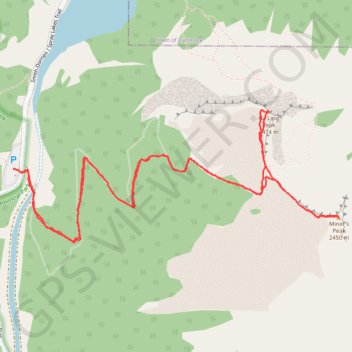 Trace GPS Ha Ling Peak - Miner's Peak, itinéraire, parcours