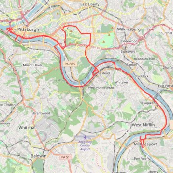 Trace GPS Four Rivers and Five Trails Loop, itinéraire, parcours