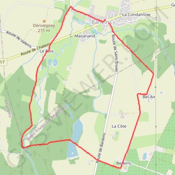 Trace GPS Autour de Baneins, itinéraire, parcours