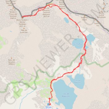 Trace GPS Mont Ténibre, itinéraire, parcours