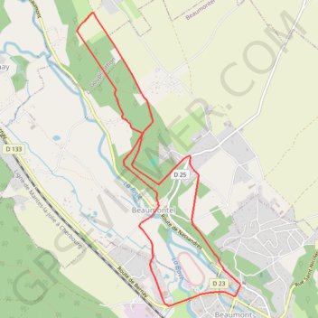 Trace GPS Circuit Parissot - Beaumontel, itinéraire, parcours