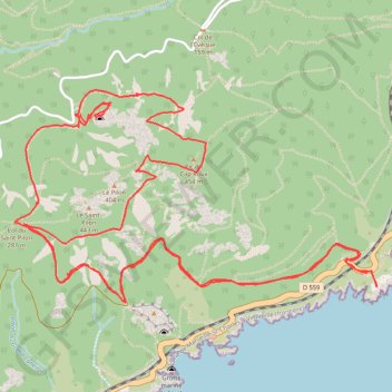 Trace GPS Tour du Pic du Cap ROUX, itinéraire, parcours