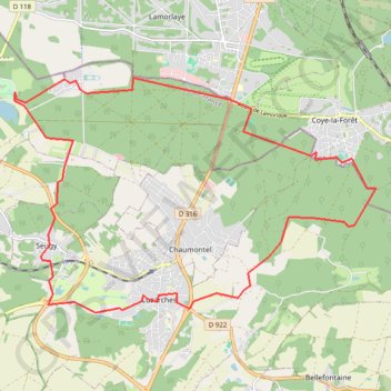 Trace GPS Abbaye de Royaumont, itinéraire, parcours