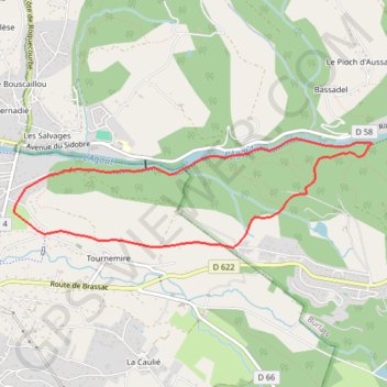 Trace GPS Boucle de la Parulle - Castres, itinéraire, parcours