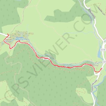 Trace GPS Col de Sourzay en raquettes, itinéraire, parcours