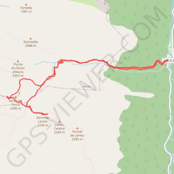 Trace GPS Cerro de Lenito y Peña Forca desde Selva de Oza, itinéraire, parcours
