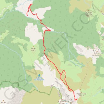 Trace GPS Aydius au col de la Tailandère, itinéraire, parcours