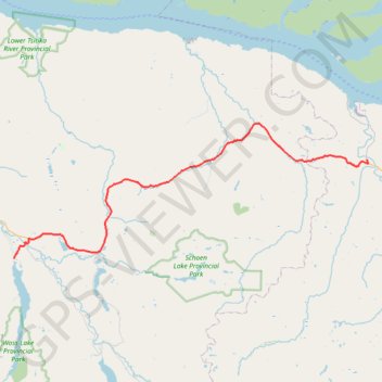 Trace GPS Sayward - Woss Lake, itinéraire, parcours