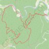 Trace GPS Vallée de la Céze à Montclus, itinéraire, parcours