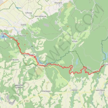 Trace GPS Rigole de la Montagne Noire, itinéraire, parcours