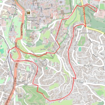 Trace GPS Mount of Olives, itinéraire, parcours