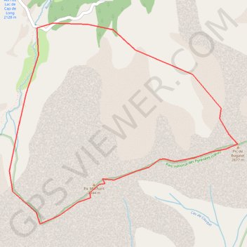 Trace GPS Pics des Toudes, Méchant, de Bugatet depuis le plan d'Estaragne, itinéraire, parcours