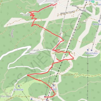 Trace GPS Itinéraire de randonnée : Plan Bois par le Sentier du Lac Noir, itinéraire, parcours