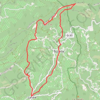 Trace GPS Crête de Saint Amand, itinéraire, parcours