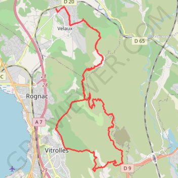 Trace GPS Boucle sur le plateau de Vitrolles - 23165 - UtagawaVTT.com, itinéraire, parcours