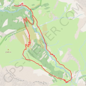 Trace GPS Prapic - le vallon aux marmottes et le saut de Laire, itinéraire, parcours