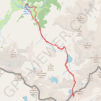 Trace GPS Col d'Arratille, itinéraire, parcours