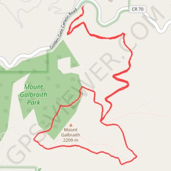 Trace GPS Mount Galbraith Loop, itinéraire, parcours