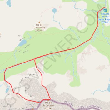 Trace GPS Pic de la Coume d'Enfer / Pic d'Anrodat, itinéraire, parcours