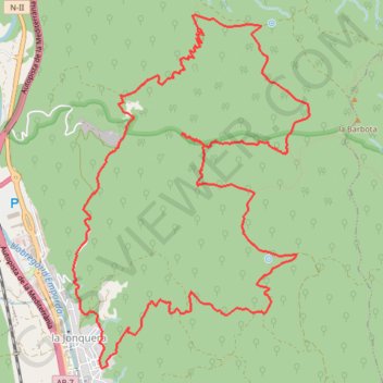 Trace GPS La Joncquera-Torre-Sta Llucia-Forcadell, itinéraire, parcours
