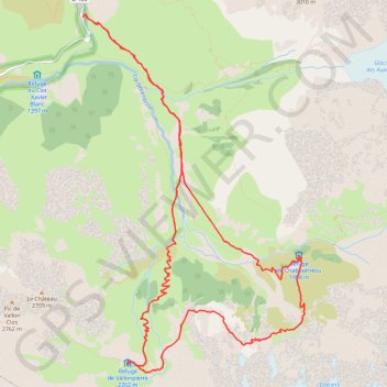 Trace GPS Boucle des refuges Giobernet, itinéraire, parcours