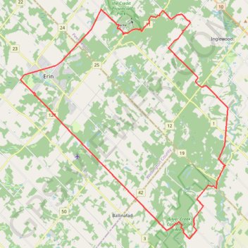 Trace GPS Terra Cotta - Erin Loop, itinéraire, parcours