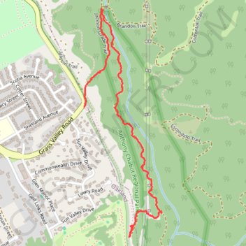 Trace GPS Chabot hike portion, itinéraire, parcours