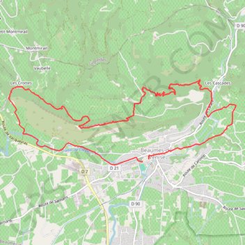Trace GPS Entre Beaumes-de-Venise et Dentelles, itinéraire, parcours
