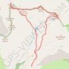 Trace GPS Cime des Lauses et tour des Lacs des Millefonts, itinéraire, parcours