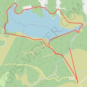 Trace GPS Tour du lac de Charpal, itinéraire, parcours