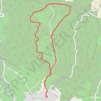 Trace GPS Saint Laurent de Carnols, itinéraire, parcours