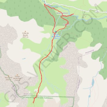 Trace GPS Chalet et col de Buffère, itinéraire, parcours