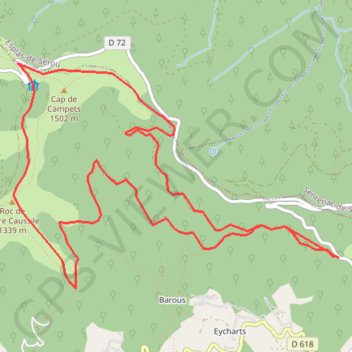 Trace GPS Le Roc de Peyre-Caussile, itinéraire, parcours