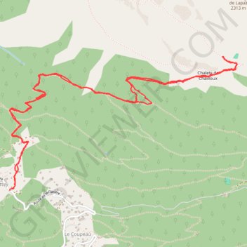 Trace GPS Au-dessus des chalets de Chailloux, itinéraire, parcours