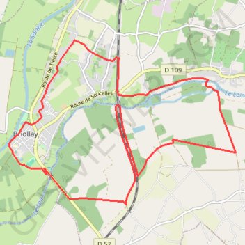 Trace GPS TraceGPS Issued 49 Briollay, itinéraire, parcours