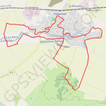 Trace GPS Circuit de la feuille de vigne - Pamproux, itinéraire, parcours