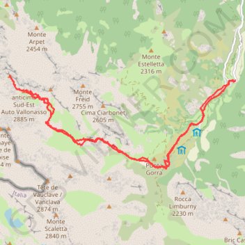 Trace GPS Autovallonasso, itinéraire, parcours