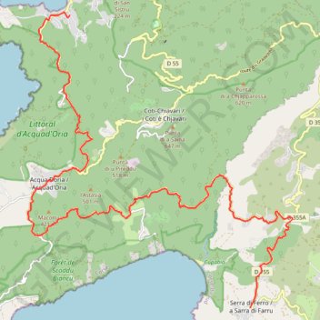 Trace GPS Ajaccio - Bonifacio - Étape 2, itinéraire, parcours